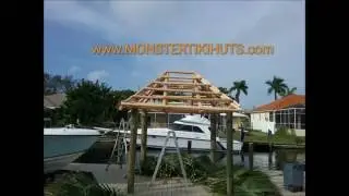 10x12 tiki hut construction Cape Coral Fl:WWW.MONSTERTIKIHUTS.COM