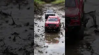 Wild RC Chase in Deep Mud! Real Off-Road Crash 😱 #Shorts