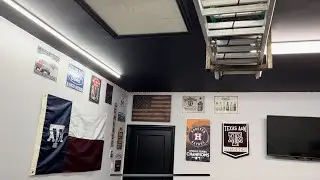 I Painted My Garage Ceiling Black! 2 Car Garage Renovation