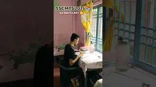 SSC MTS 2025 😳📚 60 DAYS LEFT ⁉️#minivlog  #sscmts #ssc #viral #motivactionvideo #sscmts2025