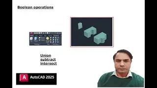 #01|| AutoCAD 2025 || AutoCAD 3D || Booleans || Union || Subtract || Intersect ||
