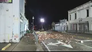 South Carolina city's downtown heavily damaged by apparent tornado