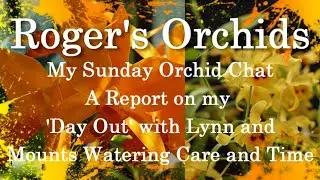 My Sunday Orchid Chat - A Report on my 'Day Out' with Lynn and Mounts, Watering, Care, and Time