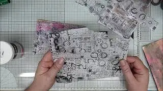 Creating stamped tissue for decoupage using stamps by Tracy Evans