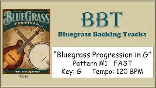 #1 Bluegrass Chord Progression in G  - FAST