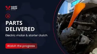Suzuki DR 125 restoration- electric motor starter fitting and starter clutch. 