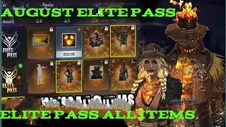 AUGUST ELITE PASS ll FREE FIRE ALL ITEMS ll NEW BUNDLE ll 🥰😍😍
