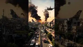 Helicopter Rescue After Plane Crash in City | Army & JCB Action Scene | 4K AI