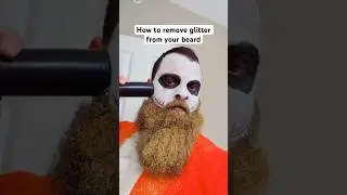 The easiest way to get glitter out of your beard! #glitterbeard