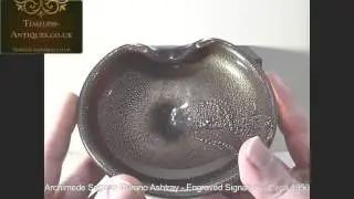 Archimede Seguso Signed Murano Glass Ashtray - Circa 1950
