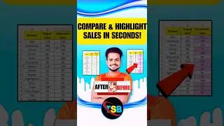 Compare & Highlight Sales in Excel in Seconds | Excel Tips & Tricks  #thesanbytes #excel