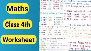 Maths Worksheet for Class 4 | Maths for class 4 | Class 4 Maths