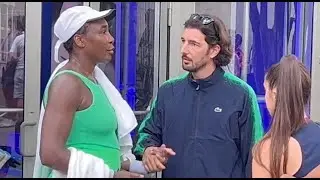 Interracial Couple - Venus Williams and Andrea Preti Holding Hands
