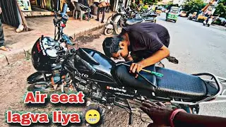 Air seat bike pe lagva liye 🥰 // Ab bike ride ka maza aayega 😁