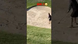 You need a parachute to get into that bunker! # golf# deep bunker # Palm Springs