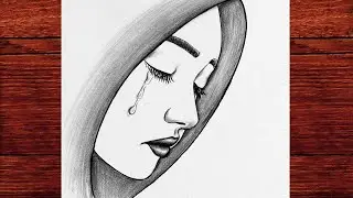How to Draw a Sad Girl Face with Tears &ndash; Easy Pencil Sketch for Beginners