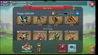 Lords mobile Boosting troops on little trap