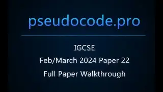 [Solved Past Paper] Feb/March 2024 Paper 22 IGCSE 0478 | O-Level 2210