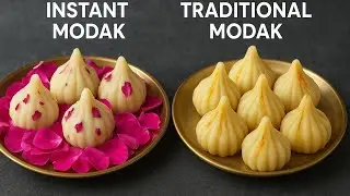 😋2 Easy & Tasty Modak Recipe | Traditional & Instant | Ganesh Chaturthi Recipes 2025 |#recipe #modak