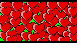 Heart Transition Green Screen Animation