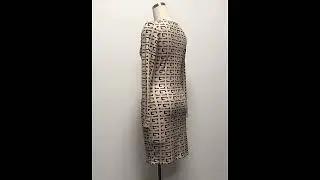 Women's Knit Button Midi Dress Slim Fit Geometric Print