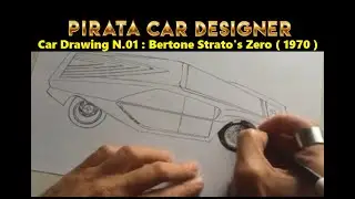Car Drawing  01 : Bertone Strato's HF Zero ( 1970 )