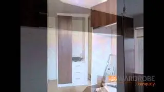 The Fitted Wardrobe Company Dark Walnut and High Gloss White Combination