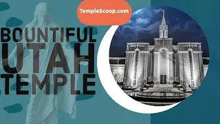 Bountiful Utah Temple on a winter dusk day by a drone on November 8, 2020