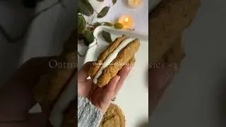 Oatmeal cream cookies 🤎 find the full video on my channel :) #shortsfeed #baking