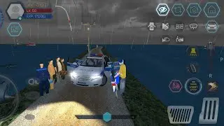 Driving with police car in flooded village road part 1| Android game play | Rescue 🛟