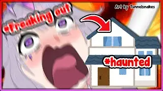 [ENG SUB/Hololive] Biboo starts freaking out irl when she got haunted live on stream