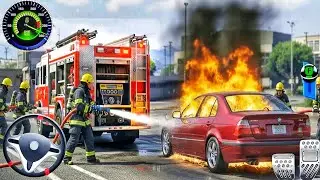 New Fire Truck City Rescue Simulator - 911 US Emergency Fire Truck Driving Part #6 Android Gameplay