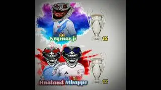 NEYMAR JR VS HAALAND AND MBAPPE #trophy #football #tanding #shortvideo #neymar #haaland #mbappe