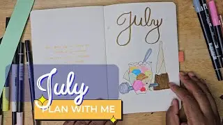 Plan With Me 🍦| July 2025 Bullet Journal Set Up | Ice Cream Dream