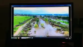 The Sepulveda Dam is almost flooded.