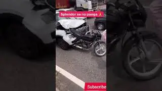 Hyundai Venue Vs Hero Splendor Build Quality #shorts #ytshorts #viral #car #venue #hyundai#accidente