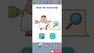 Brain Crack Level 56 Reveal the treasure map Walkthrough