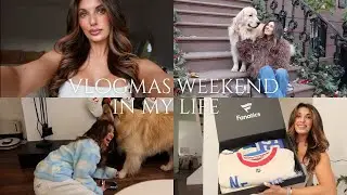 vlogmas weekend in nyc | pr haul, kit's party, going out, & rangers game