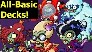 PvZ Heroes Basic Cards Decks: Brain Freeze, Professor Brainstorm, Immorticia, Z-Mech, Neptuna