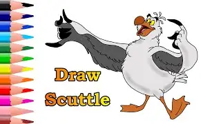 How to Draw Disney Characters / Scuttle from The Little Mermaid