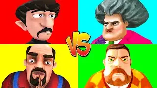 Dark Riddle Classic VS Scary Stranger 3D VS Scary Teacher 3D VS Scary Robber 3D - Android & iOS