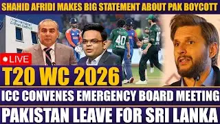 LIVE | Shahid Afridi Makes Big Statement About Pak Boycott | ICC Convenes Emergency Meeting