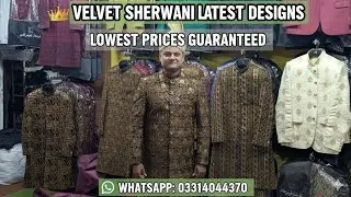 New Velvet  mecro 9000 Sherwani Embroidery Design