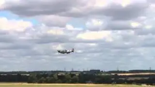 Spitfire emergency landing without wheels - Peterborough airport