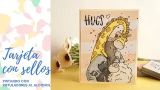 Tarjeta con t&eacute;cnica One Layer - Cardmaking Scrapbooking