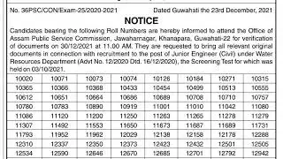 APSC Results update 2021