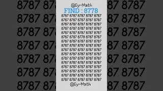 Dig out the hidden 8778 in just 5 seconds! #fyp #fypシ゚ #fypyoutube #iq #shorts