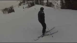 Burt skiing like a girl