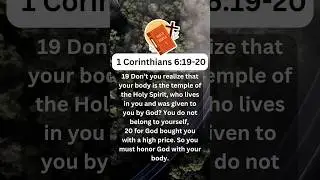 📖 Daily Bible Verses--- 1 Corinthians 6:19-20 #shorts #bibleverse #god #pray #trustgod #jesus