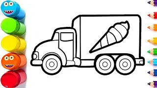 How To Draw a Ice Cream Truck | Ice Cream Truck Drawing | Easy Step By Step Tutorial